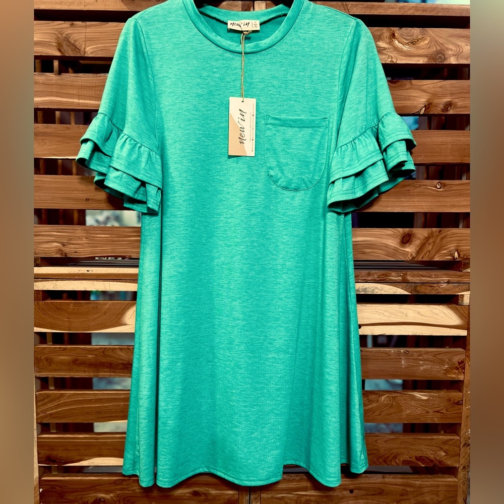 Very J brand French terry pocket t-shirt dress. Size small
